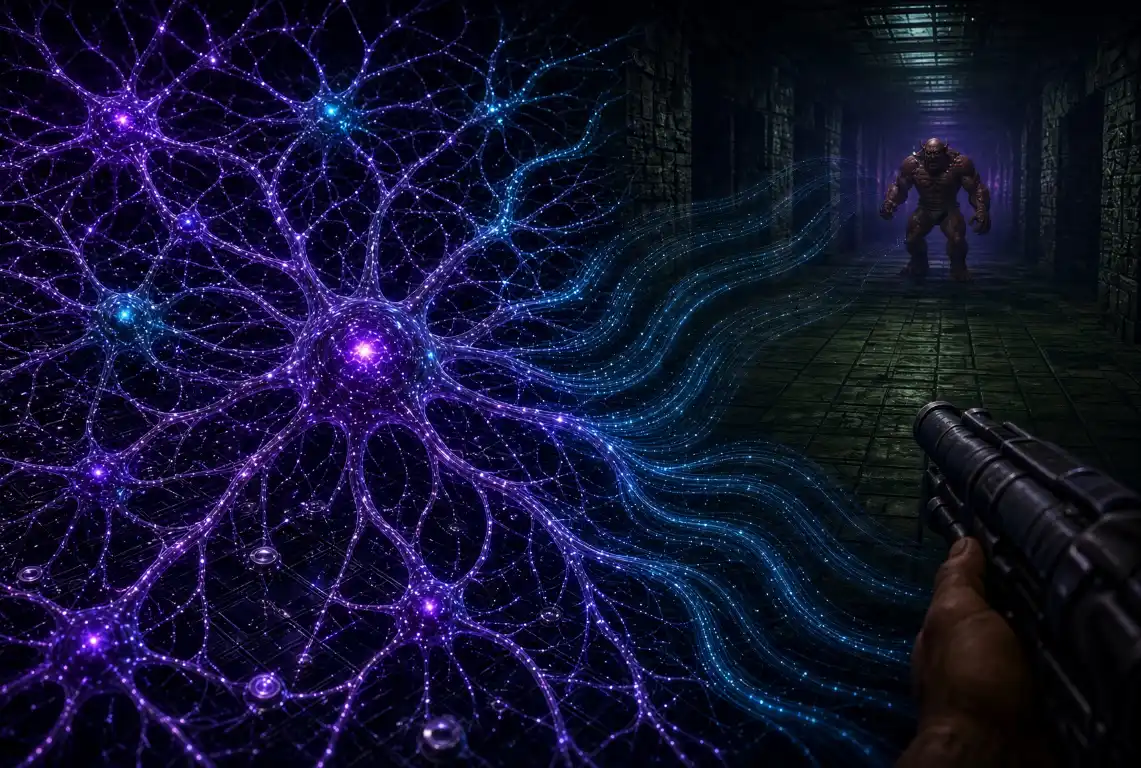 Menschliche Zellen spielen Doom