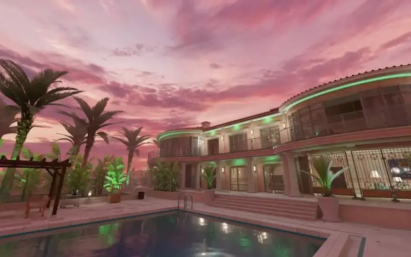 Die CS2-Workshop-Map "The Vice Heist" spielt in einer Luxus-Villa.